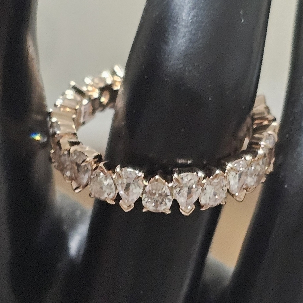 Authentic Pandora Alternating Sparkling Band Ring - image 4